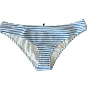 NEW J.Crew Blue White Ottoman Striped Ribbed Cheeky Bottom Swim XXL BF210